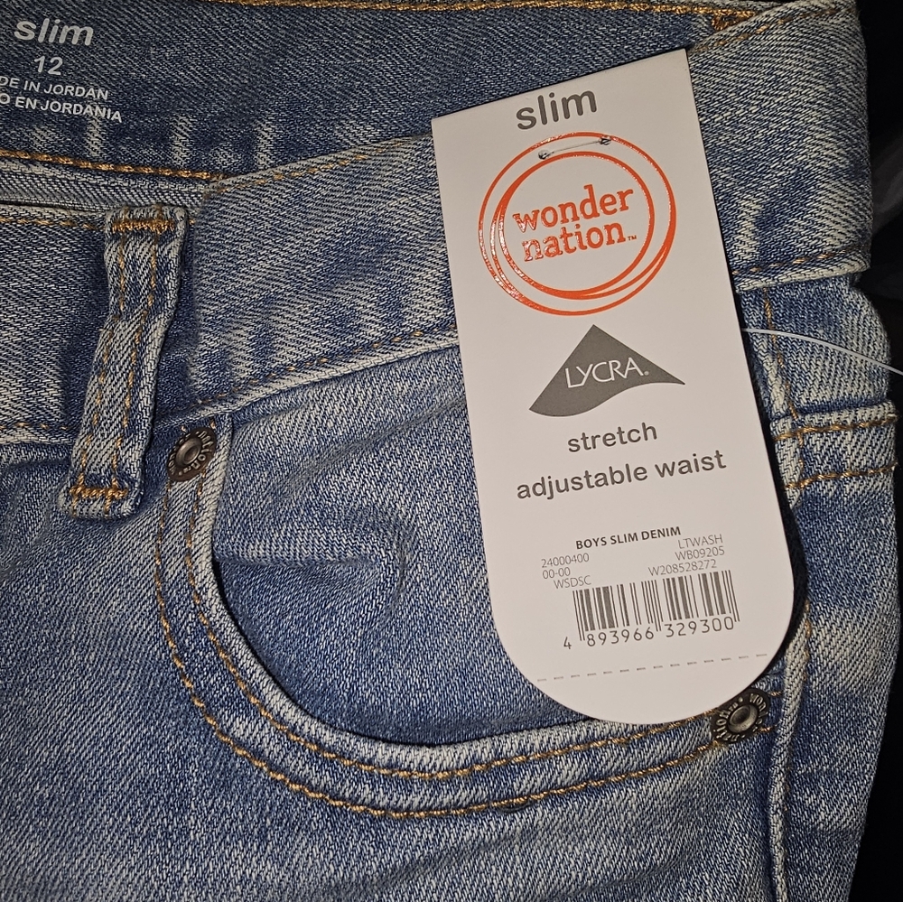 Wonder nation slim jeans boys size 12 slim